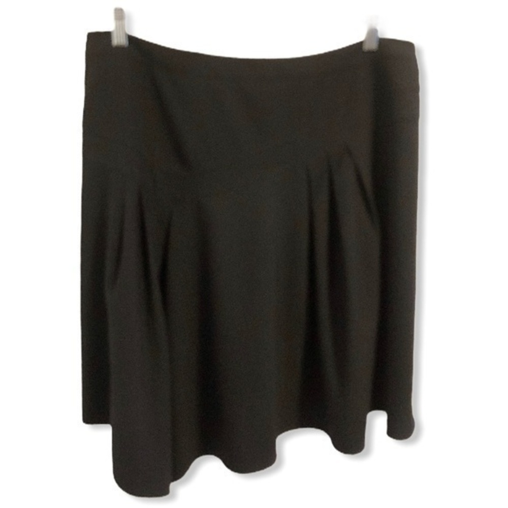 Lane Bryant flared hi low black skirt